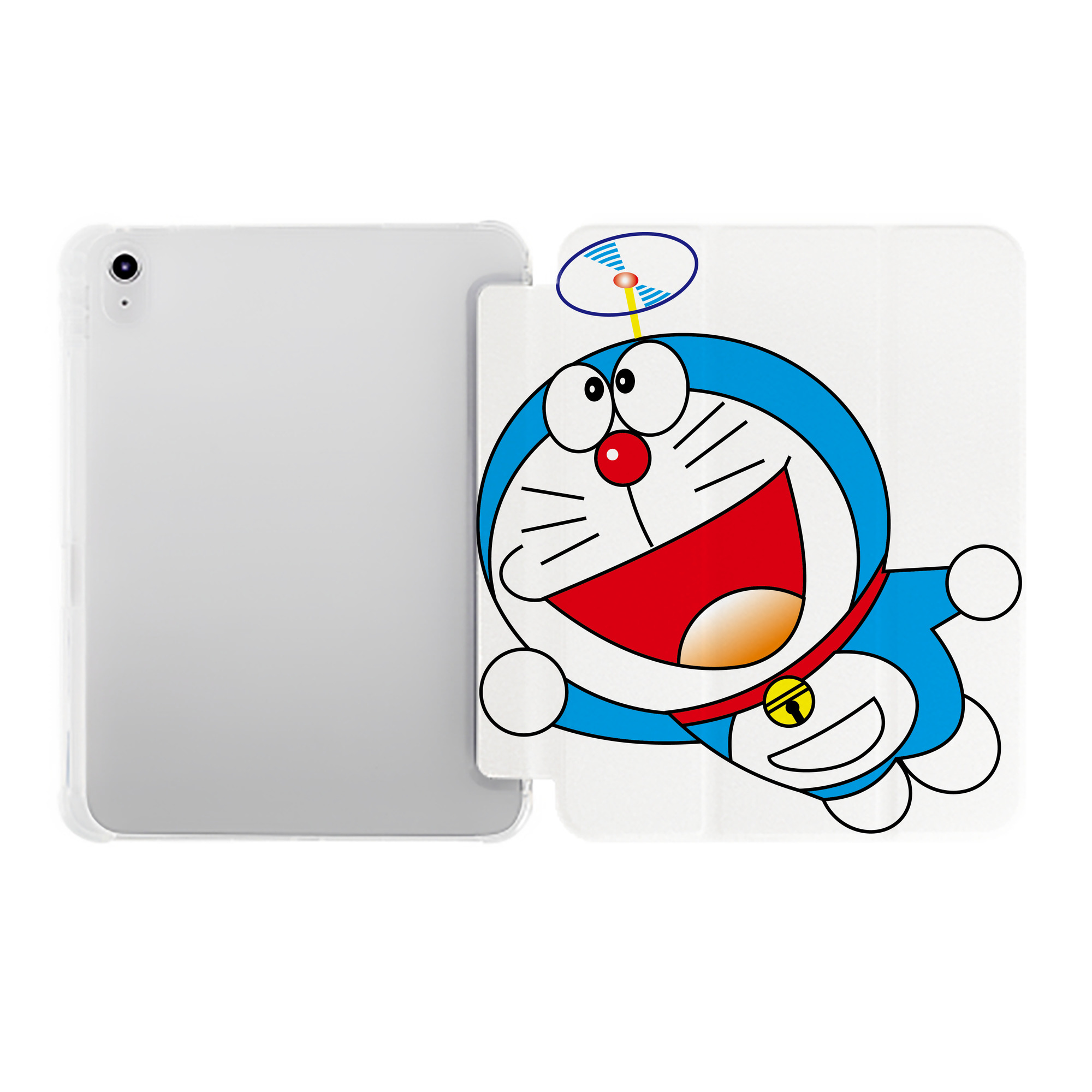 （画像用） ドラえもん Doraemon IPad ケース ペン収納付き 三つ折りスタンド PUレザー×シリコン 対応機種9.5/10.5/10.9インチ
